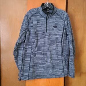 Womens The North Face Fleece 1/4 Zip Pullover XXL Gray Gorpcore Layering